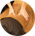 マッサージの丸い写真